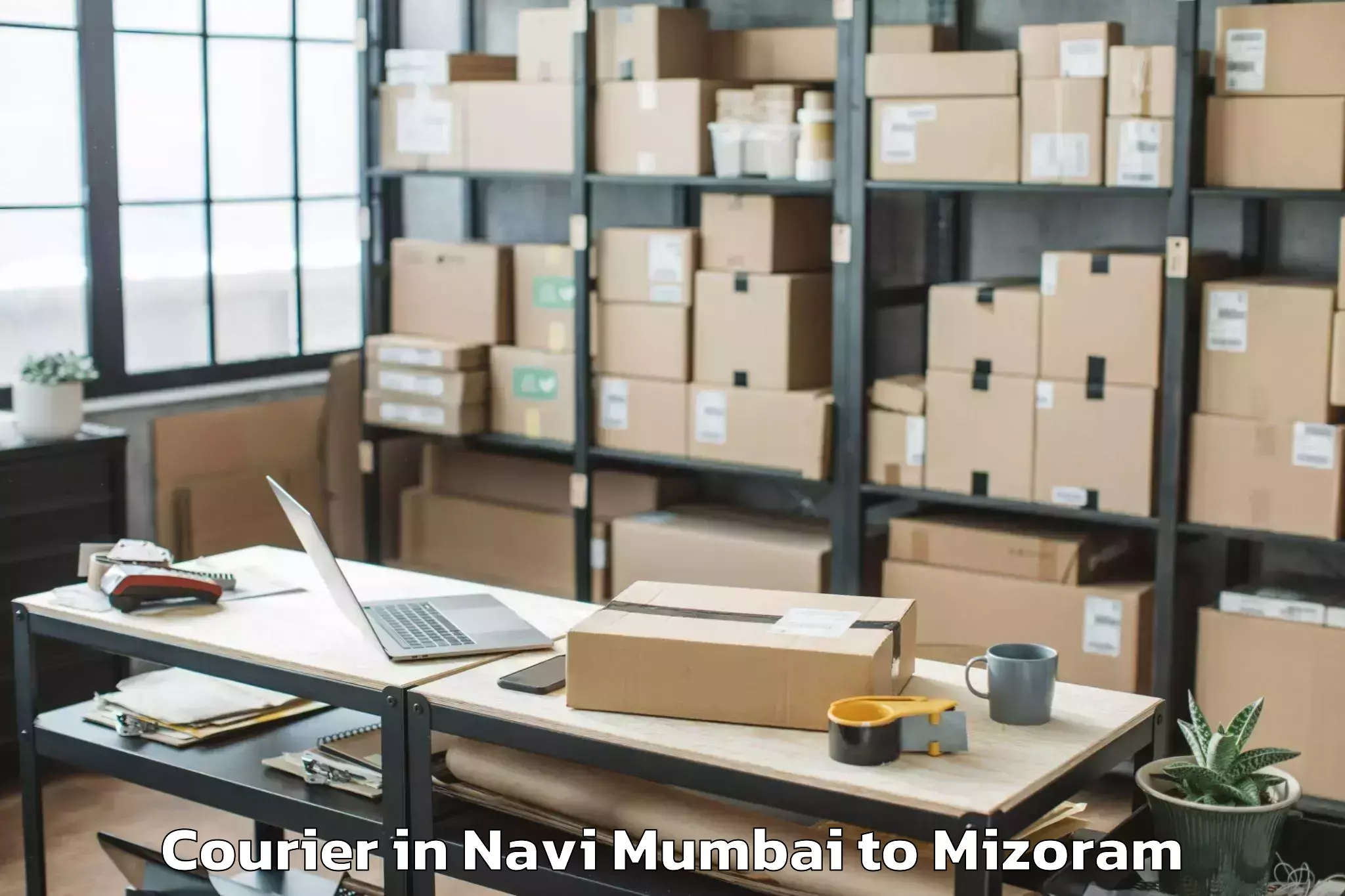 Hassle-Free Navi Mumbai to Thenzawl Courier